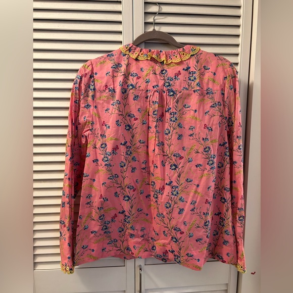 J. Crew + Liberty Poplin Floral Ruffle Blouse - S - Picture 4 of 4
